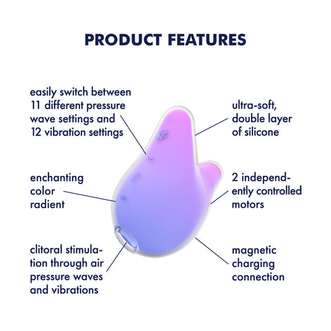 Satisfyer Mermaid Vibes Violet/Pink USB Rechargeable Stimulator AIR PULSATION