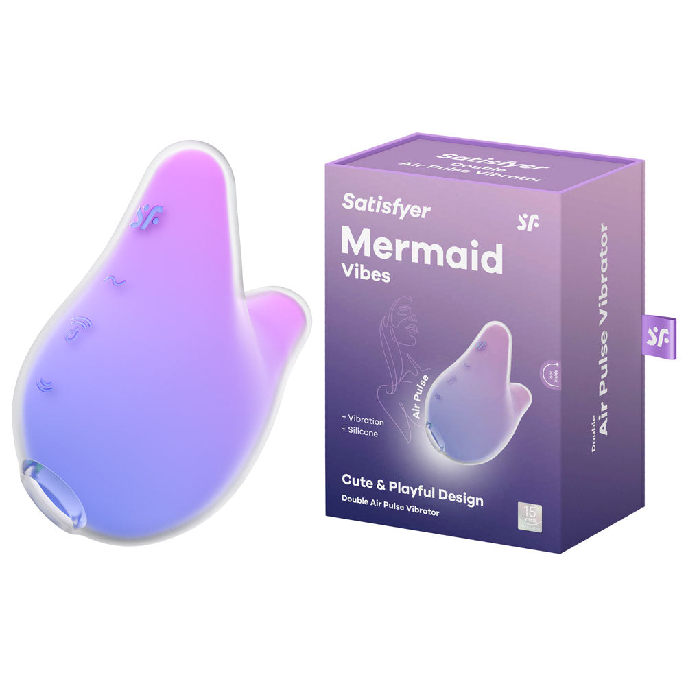 Satisfyer Mermaid Vibes – USB Rechargeable Air Pulse Stimulator with Vibration Purple > Sex Toys For Ladies > Air Pulsation