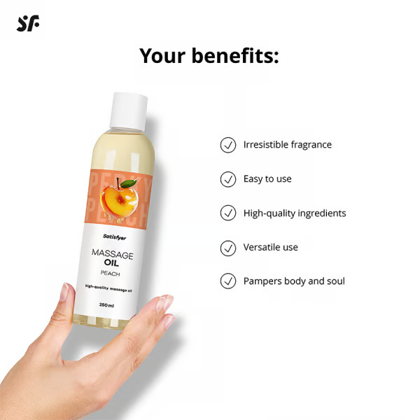 Satisfyer Massage Oil (Peach) – Nourishing Massage Oil 250ml > Essentials > Massage Oil
