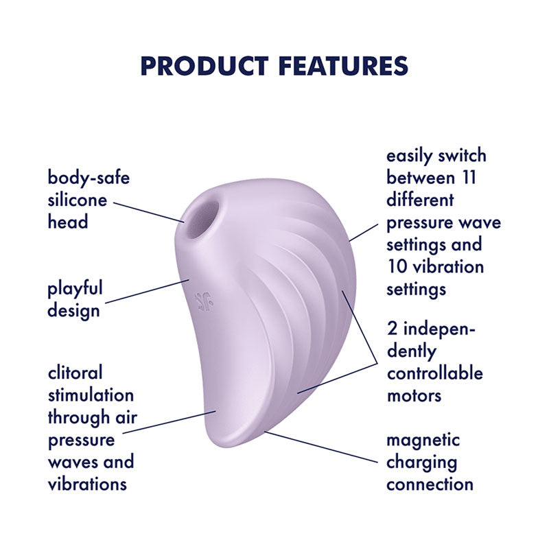 Satisfyer Pearl Diver (Violet) – Rechargeable Air Pulse Vibrator AIR PULSATION