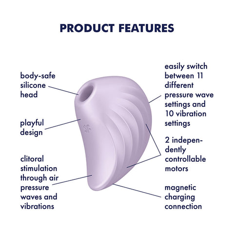 Satisfyer Pearl Diver (Violet) – Rechargeable Air Pulse Vibrator AIR PULSATION