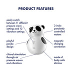 Satisfyer Pocket Panda Air Pulse Rechargeable Compact Vibrator > Sex Toys For Ladies > Air Pulsation