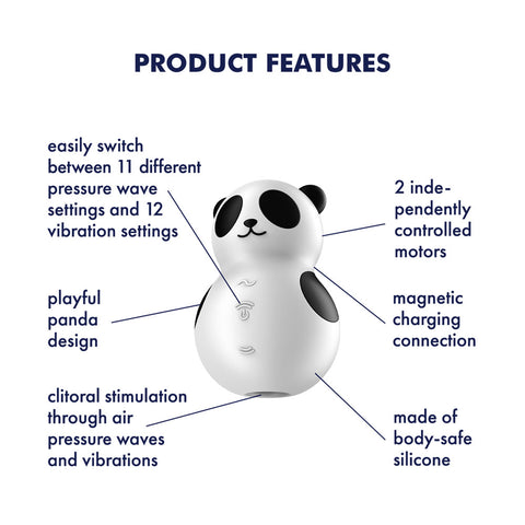 Satisfyer Pocket Panda Air Pulse Vibrator for Thrilling Pleasure STIMULATORS