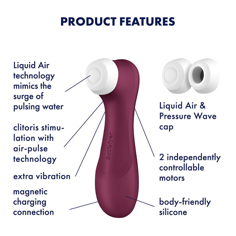 Satisfyer Pro 2 Gen 3 Standard – Wine Red