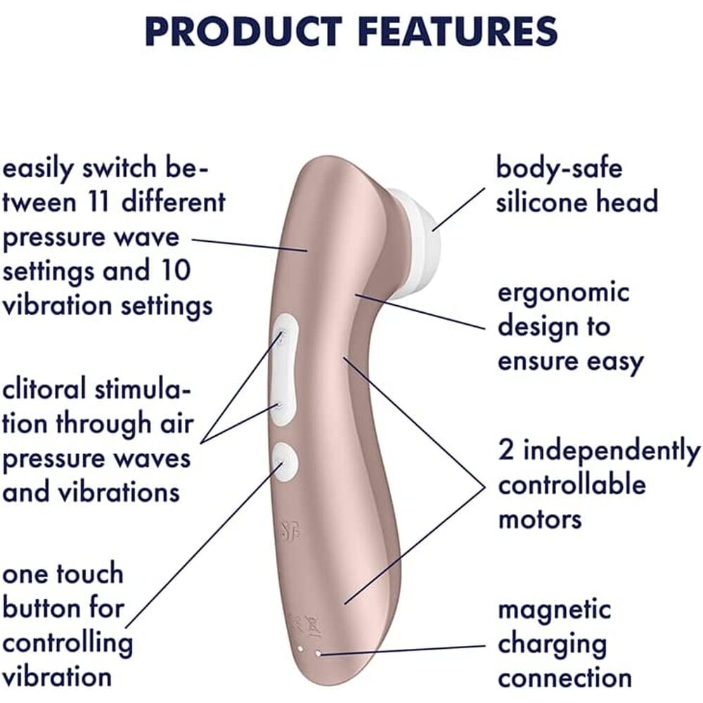 Satisfyer Pro 2 Plus Vibration Clitoral Stimulator – Splash-Proof Clitoral Massager Device > Sex Toys For Ladies > Air Pulsation