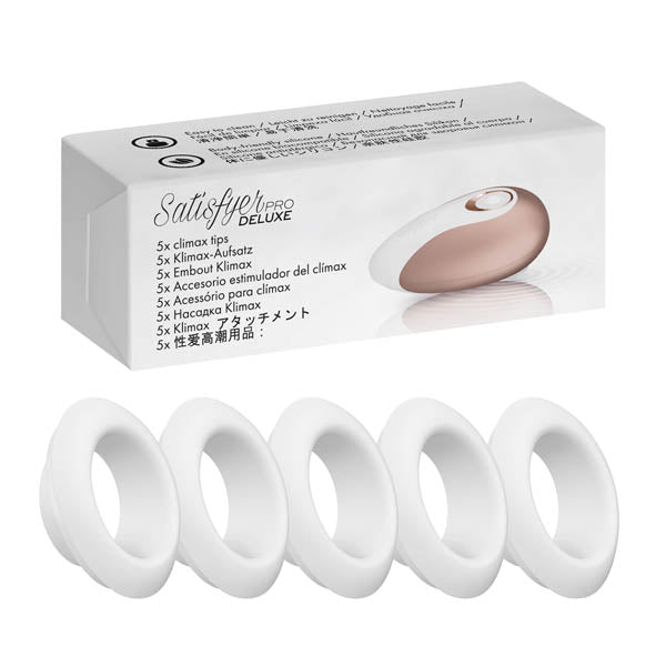 Satisfyer Pro Deluxe Climax Heads - 5 Silicone Replacement Heads > Sex Toys > Replacement Parts
