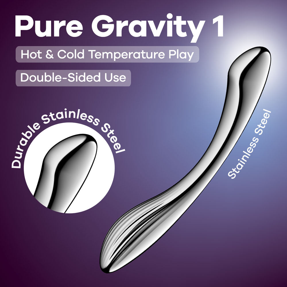 Satisfyer Pure Gravity 1 Steel 22cm Stainless Dildo > Dildos > Neutral Dildos