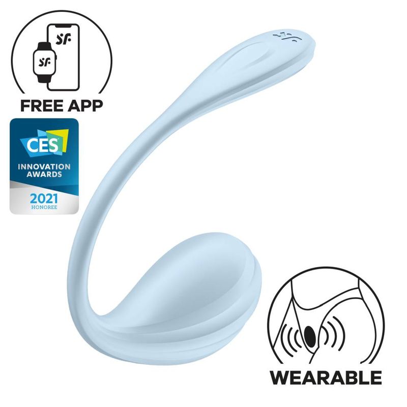Satisfyer Smooth Petal Wearable App Connect Vibrator Blue Default Title Panty Vibrators