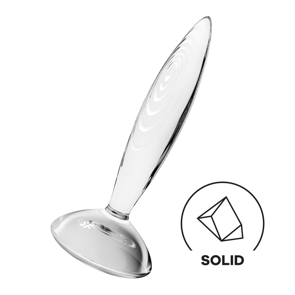 Satisfyer Sparkling Crystal 8 Inch Solid Glass Dildo with Texture > Glass > Dildos