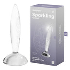 Satisfyer Sparkling Crystal 8 Inch Solid Glass Dildo with Texture > Glass > Dildos