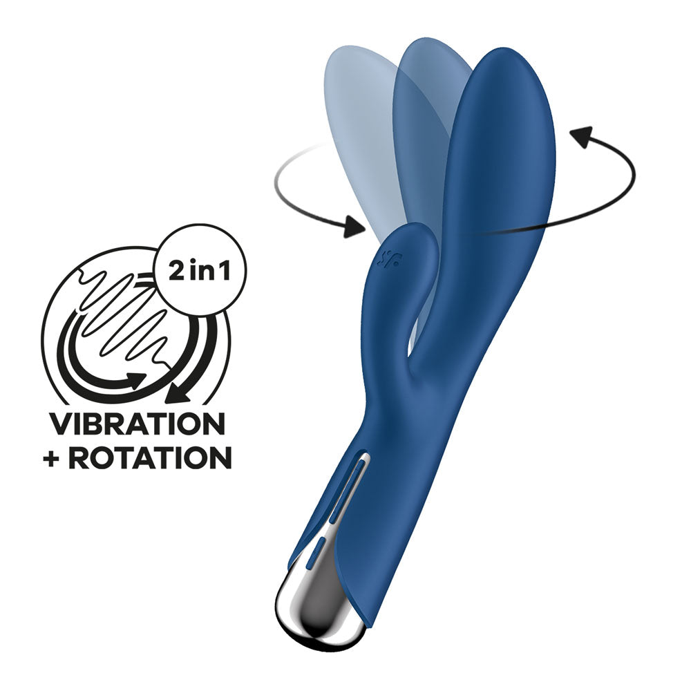 Satisfyer Spinning Rabbit 1 (Blue) – Waterproof Rabbit Vibrator Secondary image