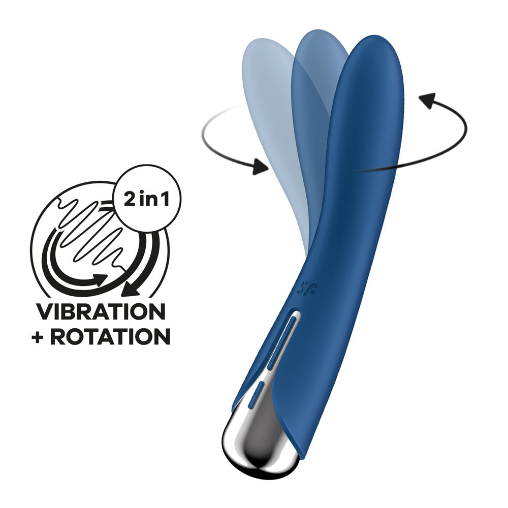 Satisfyer Spinning Vibe 1 Blue 17.8 cm Rotating Vibrator Vibrators