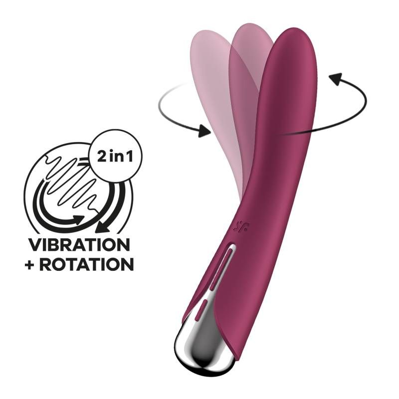 Satisfyer Spinning Vibe 1 Red G-Spot Vibrator 8.6 Inches > Sex Toys For Ladies > G-Spot Vibrators Main image