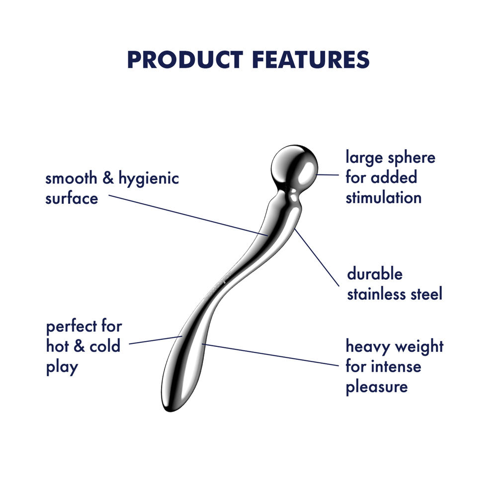 Satisfyer Star Force 2 Stainless Steel 22cm Ergonomic Dildo DONGS