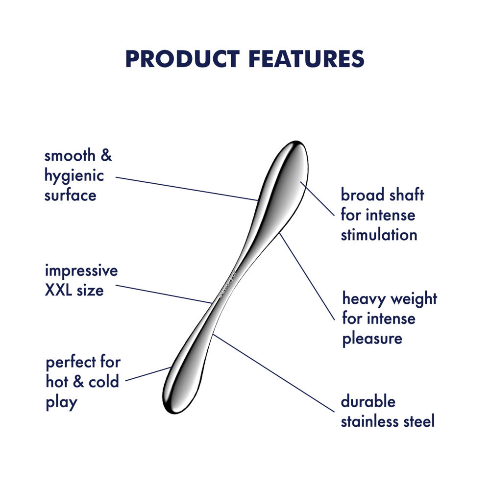 Satisfyer Star Force 3 Steel 27cm Dual Shaft Long Dildo DONGS