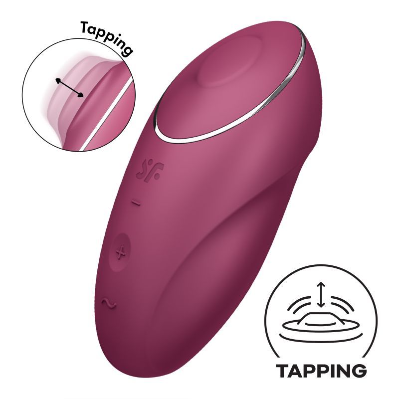 Satisfyer Tap and Climax 1 Red Vibrator with Tapping Modes > Vibrators > Ladies > Clitoral Vibrators and Stimulators