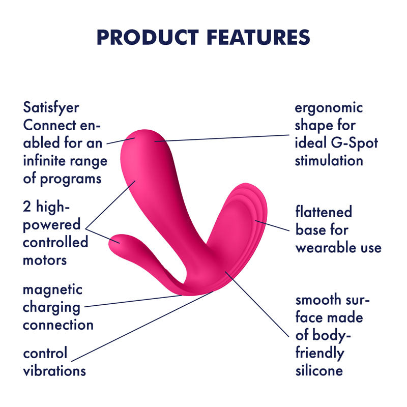 Satisfyer Top Secret Wearable Vibrator in Pink Panty Vibrators