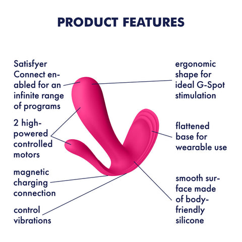 Satisfyer Top Secret Wearable Vibrator in Pink Panty Vibrators
