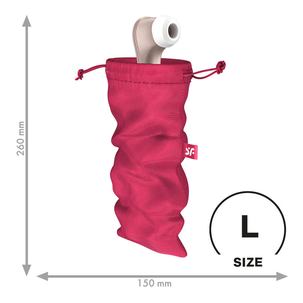 Satisfyer Treasure Bag Large Pink Toy Storage Bag > Essentials > Toy Storage