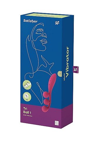 Satisfyer Tri Ball 1 Red Multi Vibrator with Adjustable Wire and Three Powerful Motors Vibrators