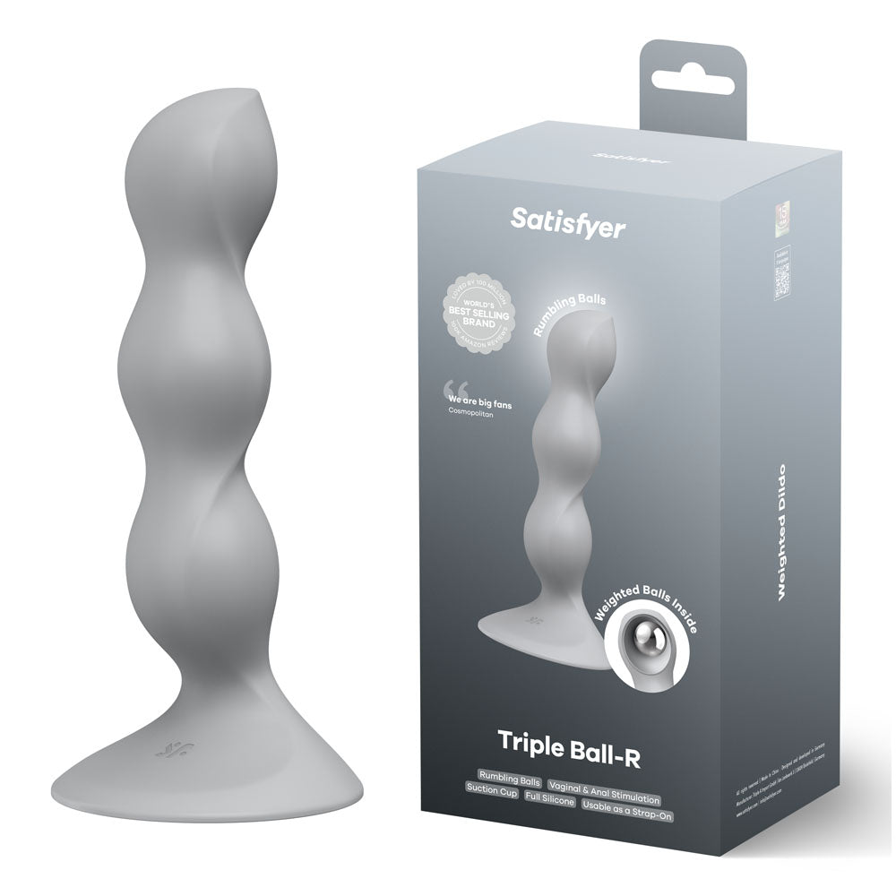 Satisfyer Triple Ball-R Grey Beaded Anal Plug for Intense Pleasure > Anal Range > Anal Beads