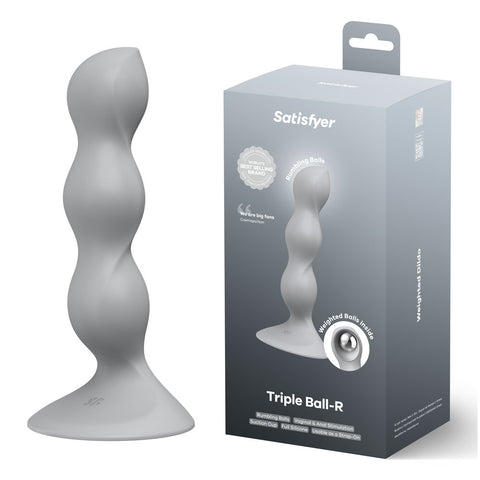 Satisfyer Triple Ball-R Grey Beaded Anal Plug for Intense Pleasure > Anal Range > Anal Beads