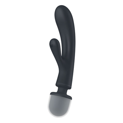 Satisfyer Triple Lover Grey Hybrid Wand and Rabbit Vibrator with 12 Vibration Modes and Waterproof Design VIBRATORS-RABBIT-MULTI