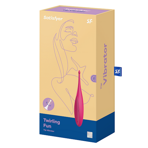 Satisfyer Twirling Fun Magenta Tip Vibrator with 12 Settings and Waterproof Silicone Design Vibrators