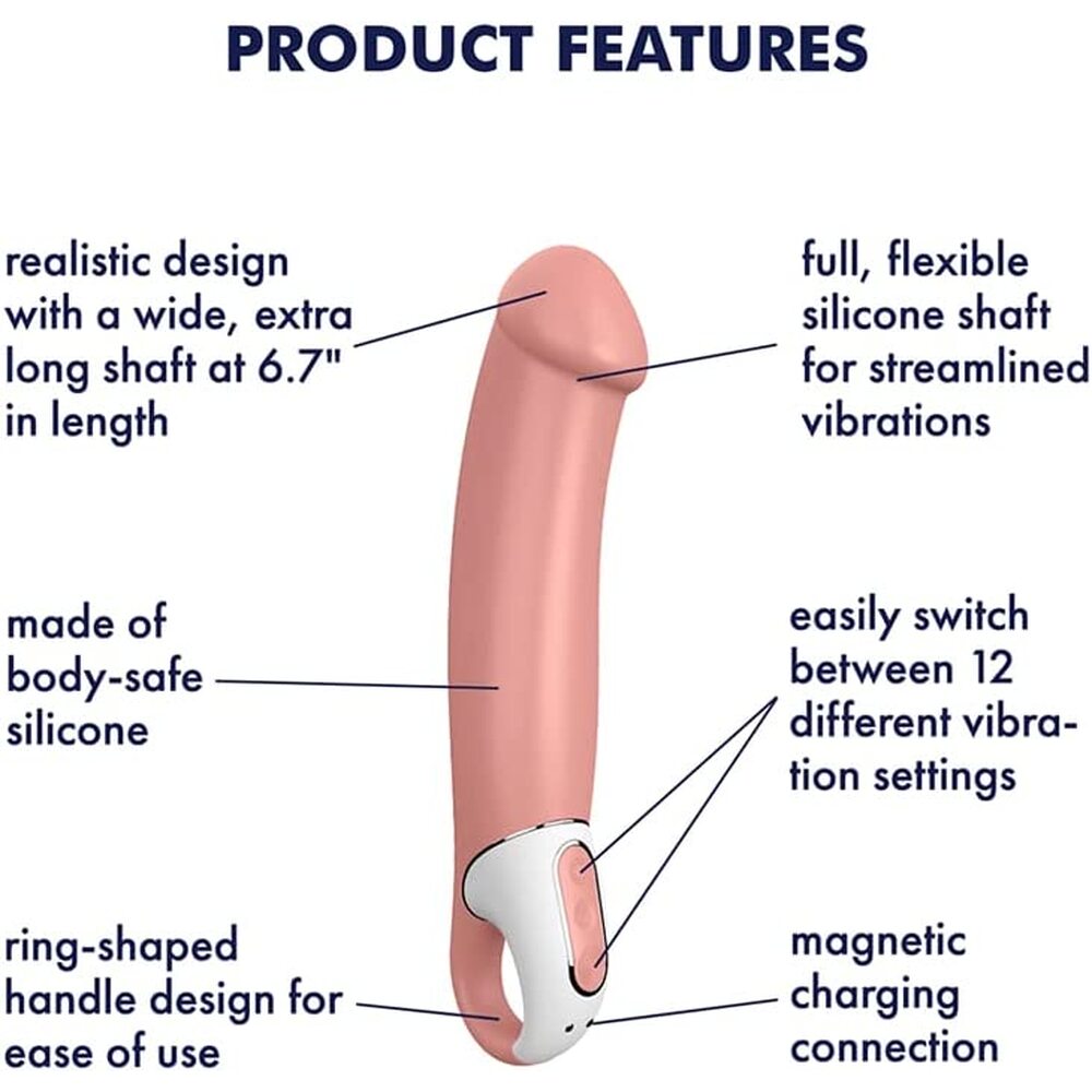 Satisfyer Vibes Master Nature Rechargeable 9.5 Inch Vibrator > Vibrators > Realistic Vibrators