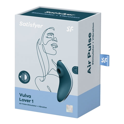 Satisfyer Vulva Lover 1 Blue Air Pulse Stimulator and Vibrator Suction Stimulator