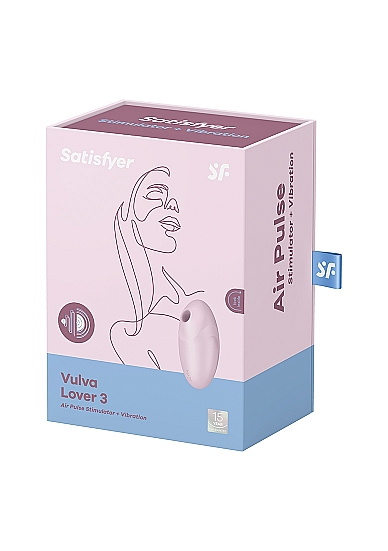 Satisfyer Vulva Lover 3 Pink Air Pulse Vibrator with Dual Motors and 21 Stimulation Settings Default Title Suction Stimulator