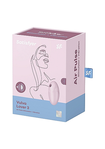 Satisfyer Vulva Lover 3 Pink Air Pulse Vibrator with Dual Motors and 21 Stimulation Settings Default Title Suction Stimulator