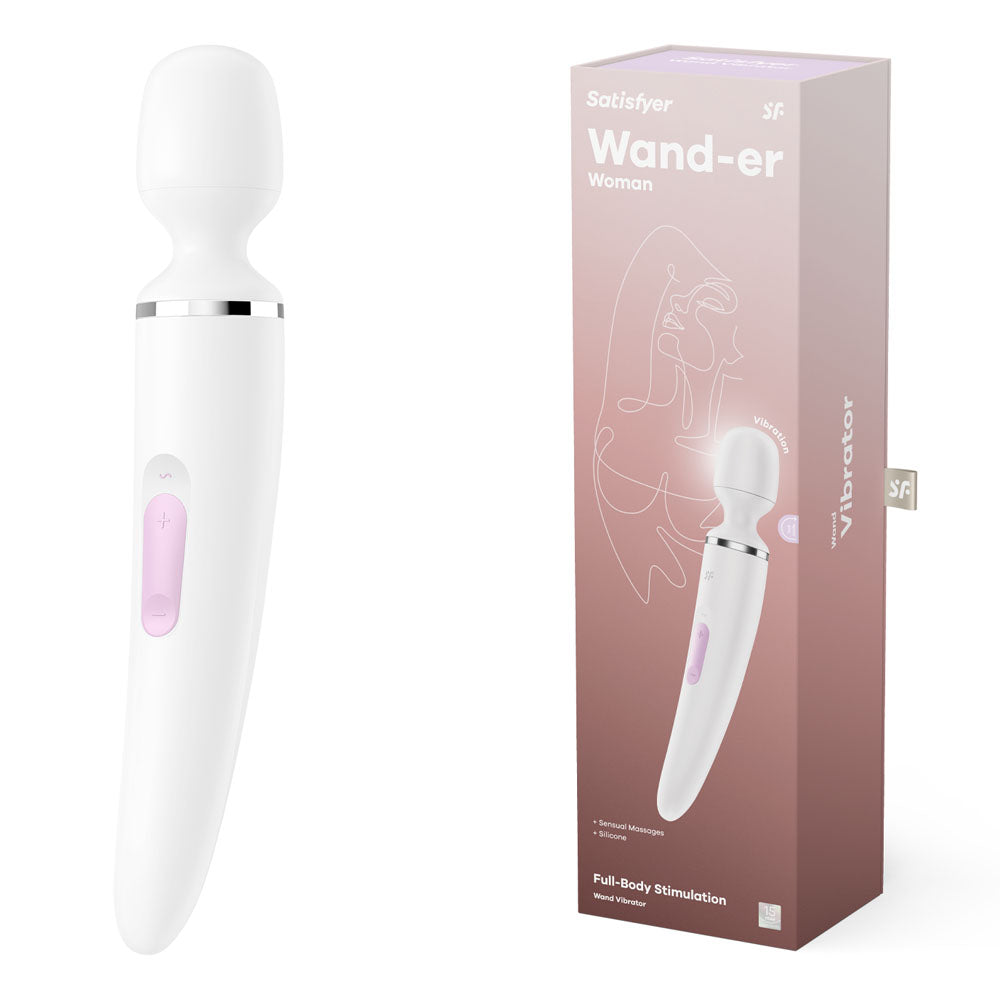 Satisfyer Wand-er Woman Rechargeable Massage Wand – White Massage Wand > Sex Toys > Massage Wands Main image