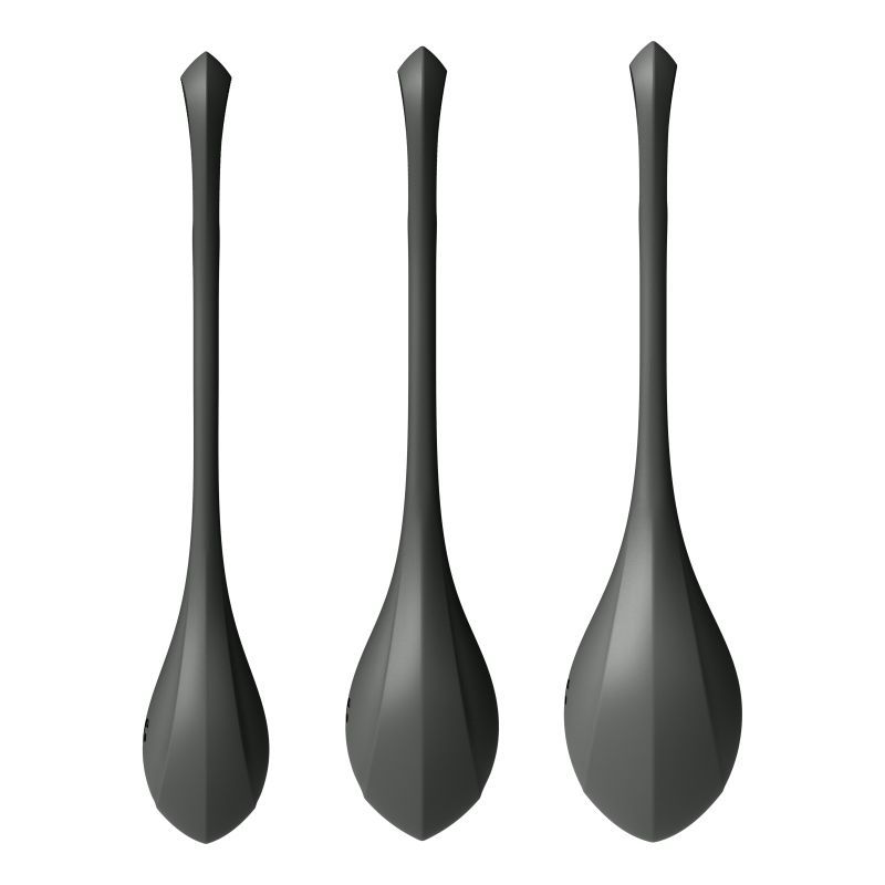 Satisfyer Yoni Power Balls 2 Black 3 Pc Set - Silicone > Sex Toys For Ladies > Kegel Exercise Main image
