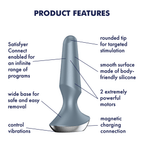 Satisfyer Plug-ilicious 2 Ice Blue - Vibrating Plug > Anal Range > Vibrating Butt Plugs