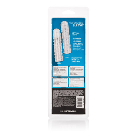 Reversible Sleeve Clear Textured Soft Stretchy TPR Sleeve for Enhanced Sensual Pleasure SLEEVES