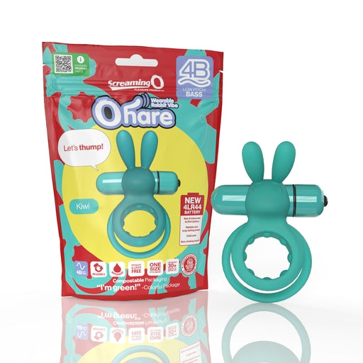 Ohare 4B Low Pitch Bass Double Ring Stretch Silicone Rabbit Vibrator Sleeve > Sex Toys > Couples Toys Main image
