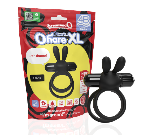 Screaming O 4B Ohare XL Black – Powerful Deep Rumbling Vibrations > Cock Ring > Vibrating