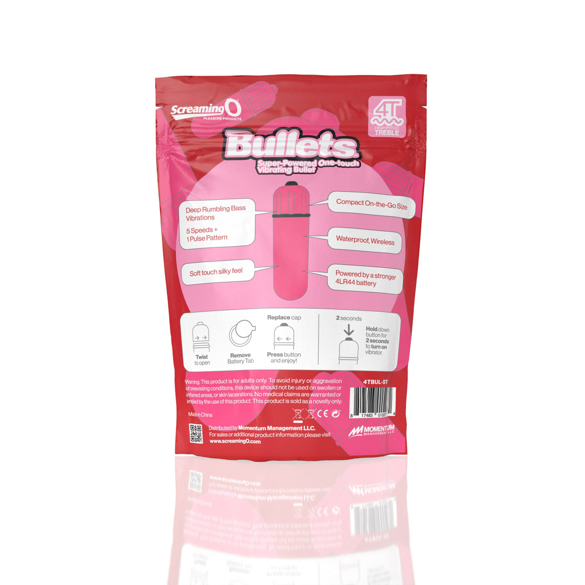Screaming O Bullets 4T High Pitch Treble – Waterproof Compact Vibrating Bullet > Vibrators > Mini Vibrators