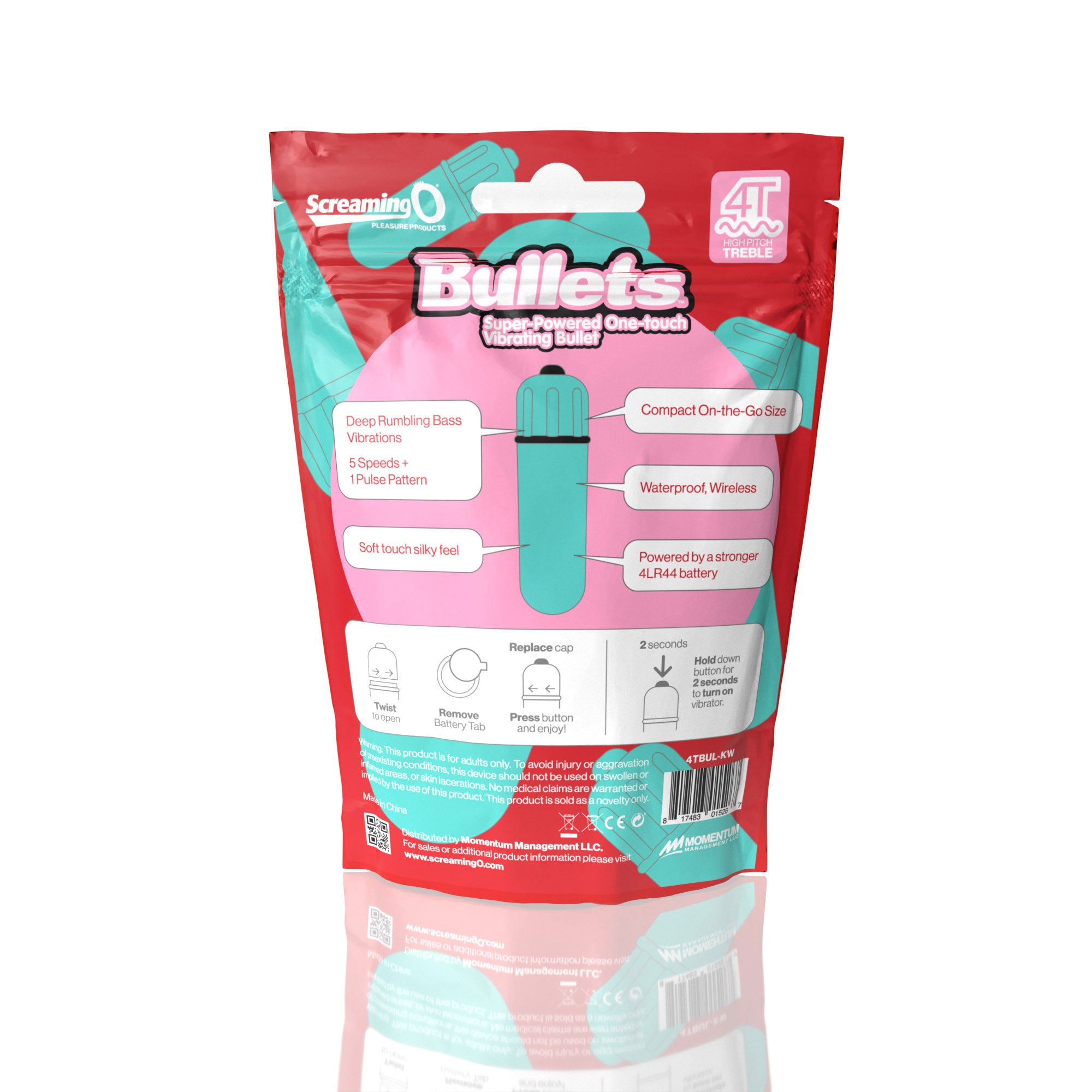 Screaming O Bullets 4T High Pitch Treble – Waterproof Vibrating Bullet with 4T Motor > Vibrators > Mini Vibrators