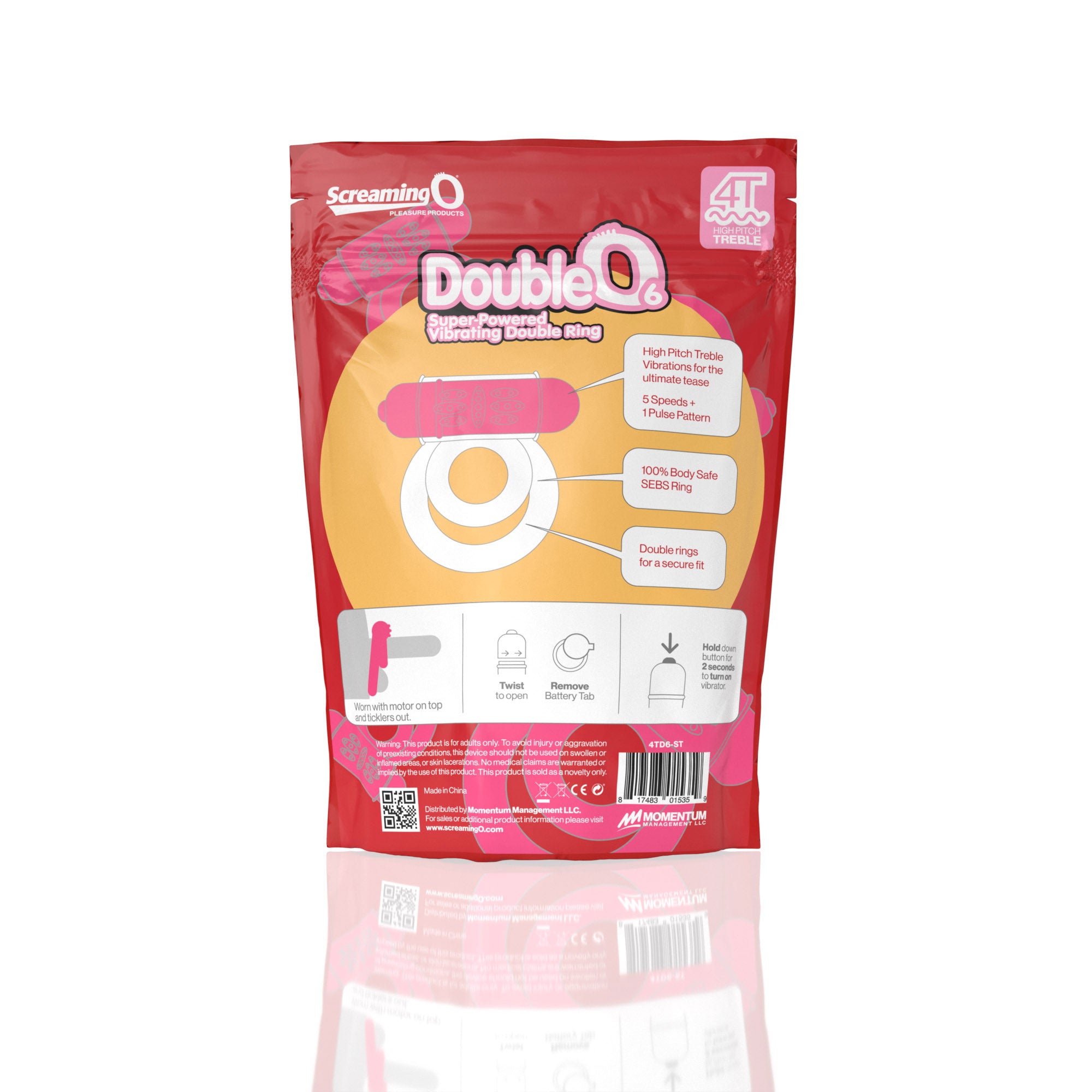 Double O 6 Vibrating Ring – Dual Rings with 4T Motor and Long-Lasting Batteries Secondary image