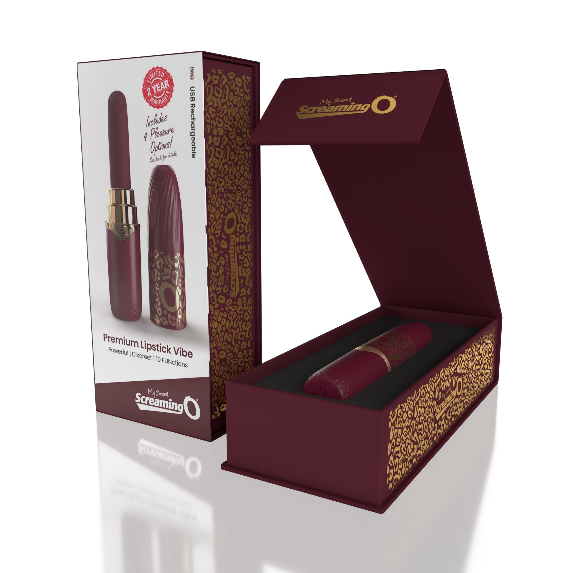 Premium Lipstick Vibe – Rechargeable Waterproof Vibrator with Interchangeable Tips Secondary image
