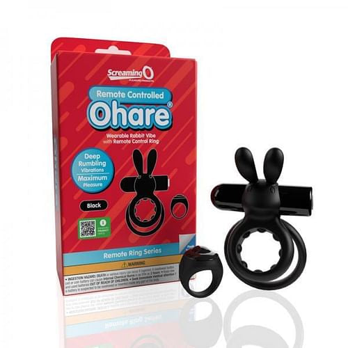 Ohare Remote Control Wearable Rabbit Vibrator (Black) – Rechargeable Waterproof Silicone Vibrator Secondary image
