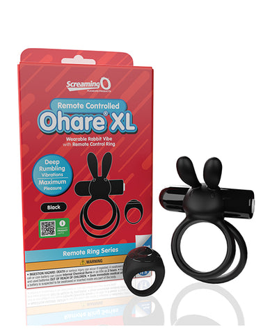 Screaming O Remote Controlled Ohare XL Vibrating Ring Black – Powerful Remote-Controlled Stimulation Cock Rings Vibrating