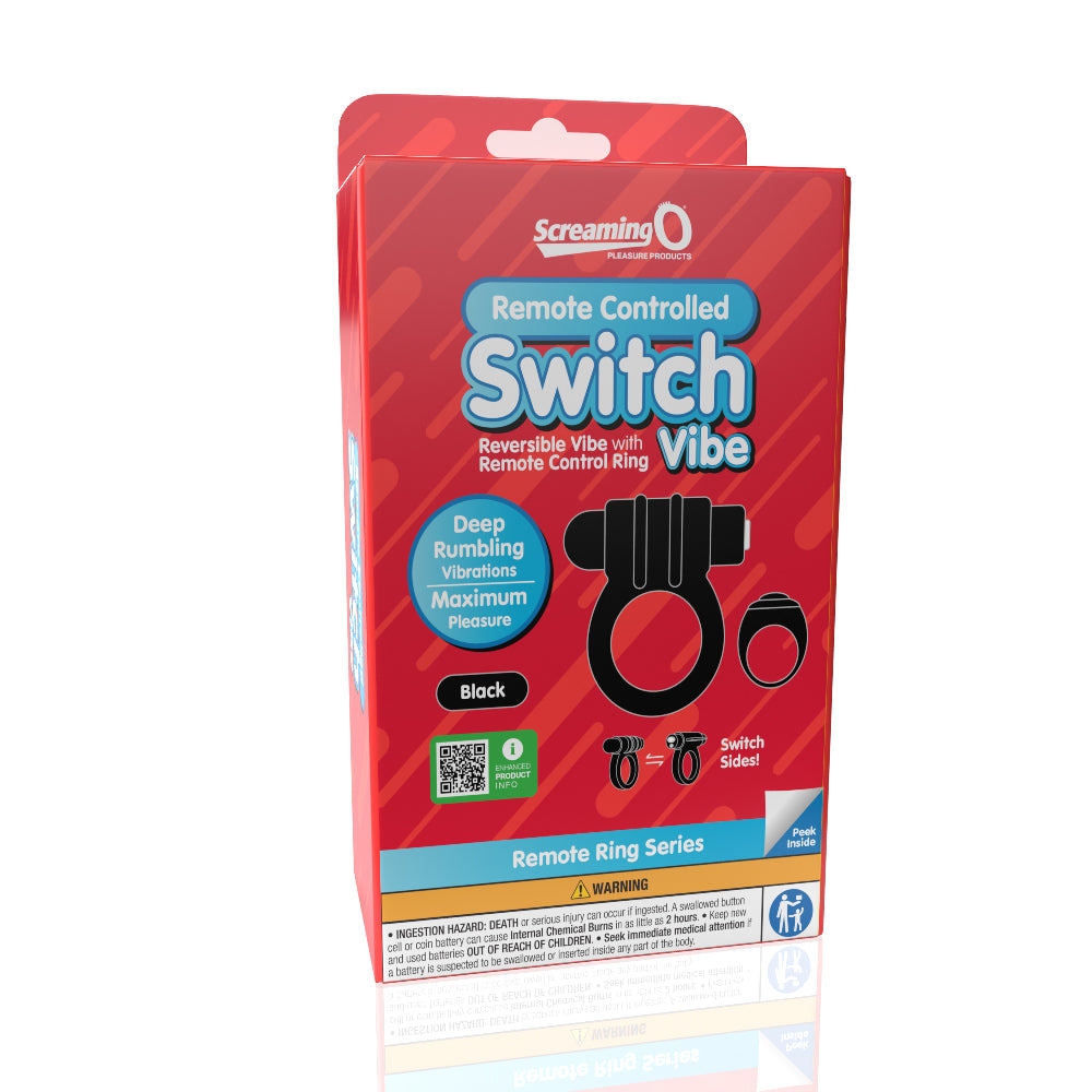Remote Control Switch Vibe (Black) – Waterproof Rechargeable Double-Sided Vibrating Cock Ring > Cock Ring > Vibrating