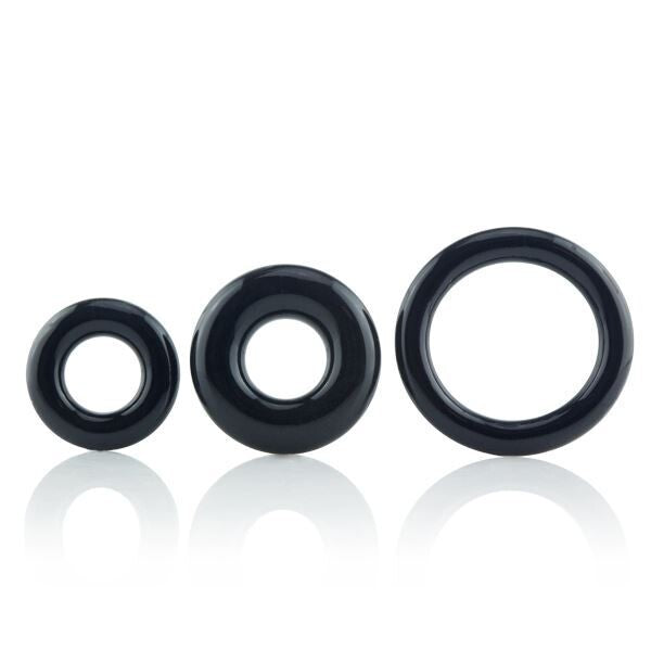 RingO X3 Cock Rings Mixed Pack - Black > Cock Ring > Sets Main image