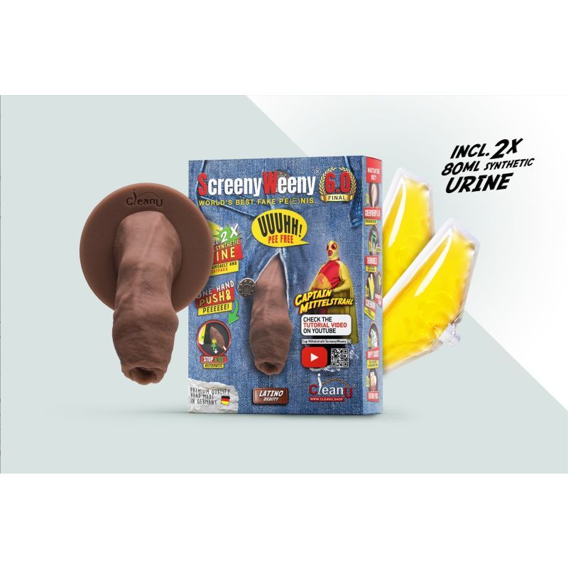 Screeny Weeny 6.0 Uncut Latino Brown Authentic Fake Penis Secondary image