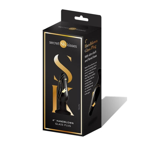 Secret Kisses Handblown Glass Anal Plug 3.5 Inch GLASS TOYS