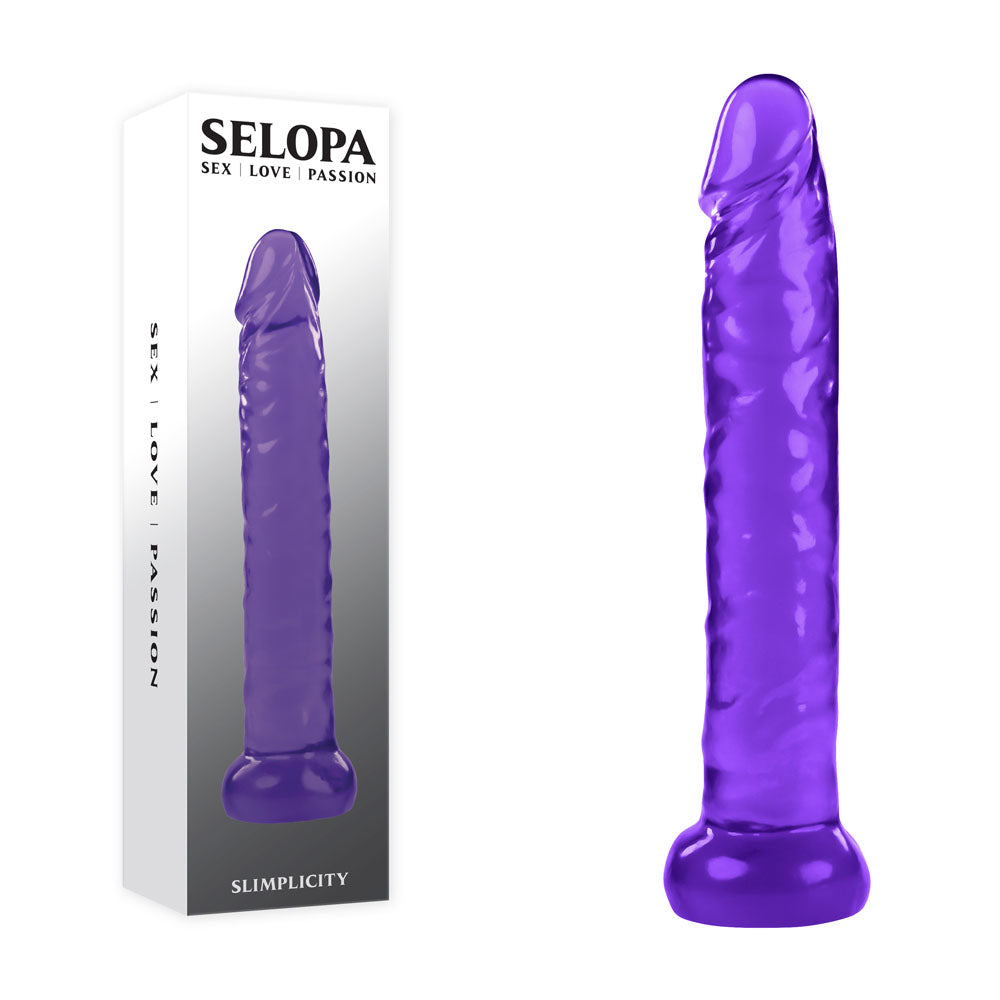 Selopa SLIMPLICITY Realistic 15.7cm Flexible Dildo in Purple DONGS