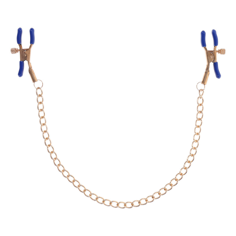 Sex & Mischief Cougar Chained Nipple Clamps 42 cm Gold Design Nipple Clamps